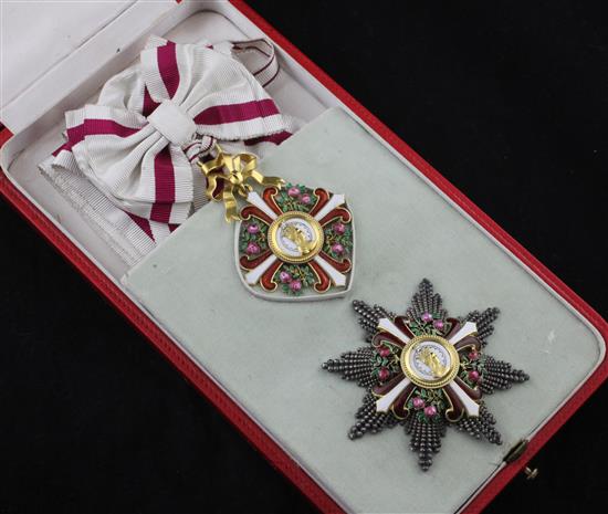 An Austrian Order of Elizabeth Grand Cross star (1898-1918) and matching Grand Cross sash badge